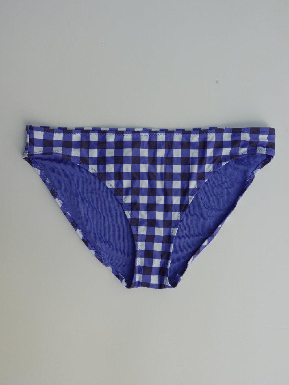 Women's Aerie White and blue plaid bikini bottom NEW beach swim summer wear XL